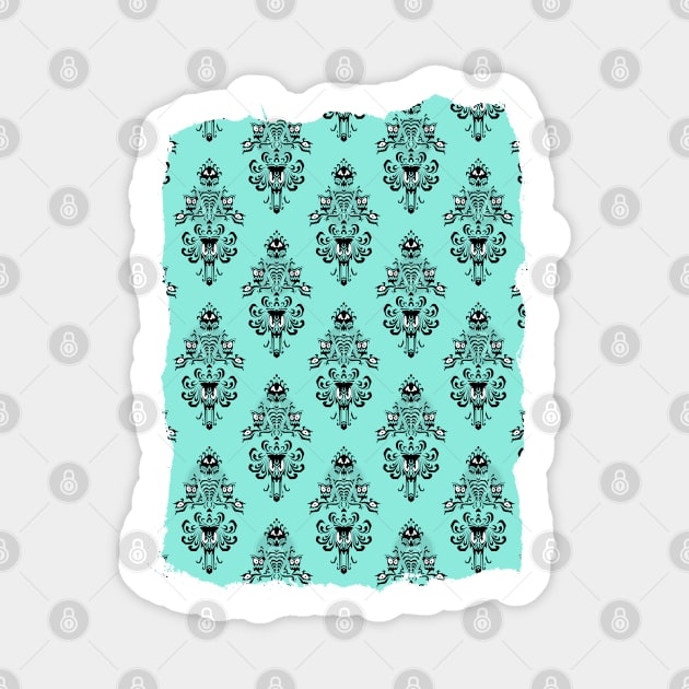 Haunted Mansion Wallpaper Turquoise Sticker by FandomTrading